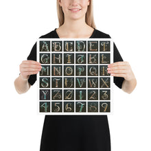 Load image into Gallery viewer, Drop Cap Alphabet Poster