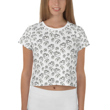 Load image into Gallery viewer, Building Block All-Over Print Crop Tee